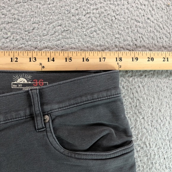 Faherty Pants Mens 36x28 Gray Slate 5 Pocket Terry stretch Casual Comfort Office - Picture 11 of 13